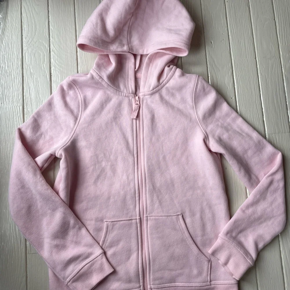 Jumping Beans Soft Pink Girls Zip Hoodie Size 8 Softest Fleece - Picture 2 of 6